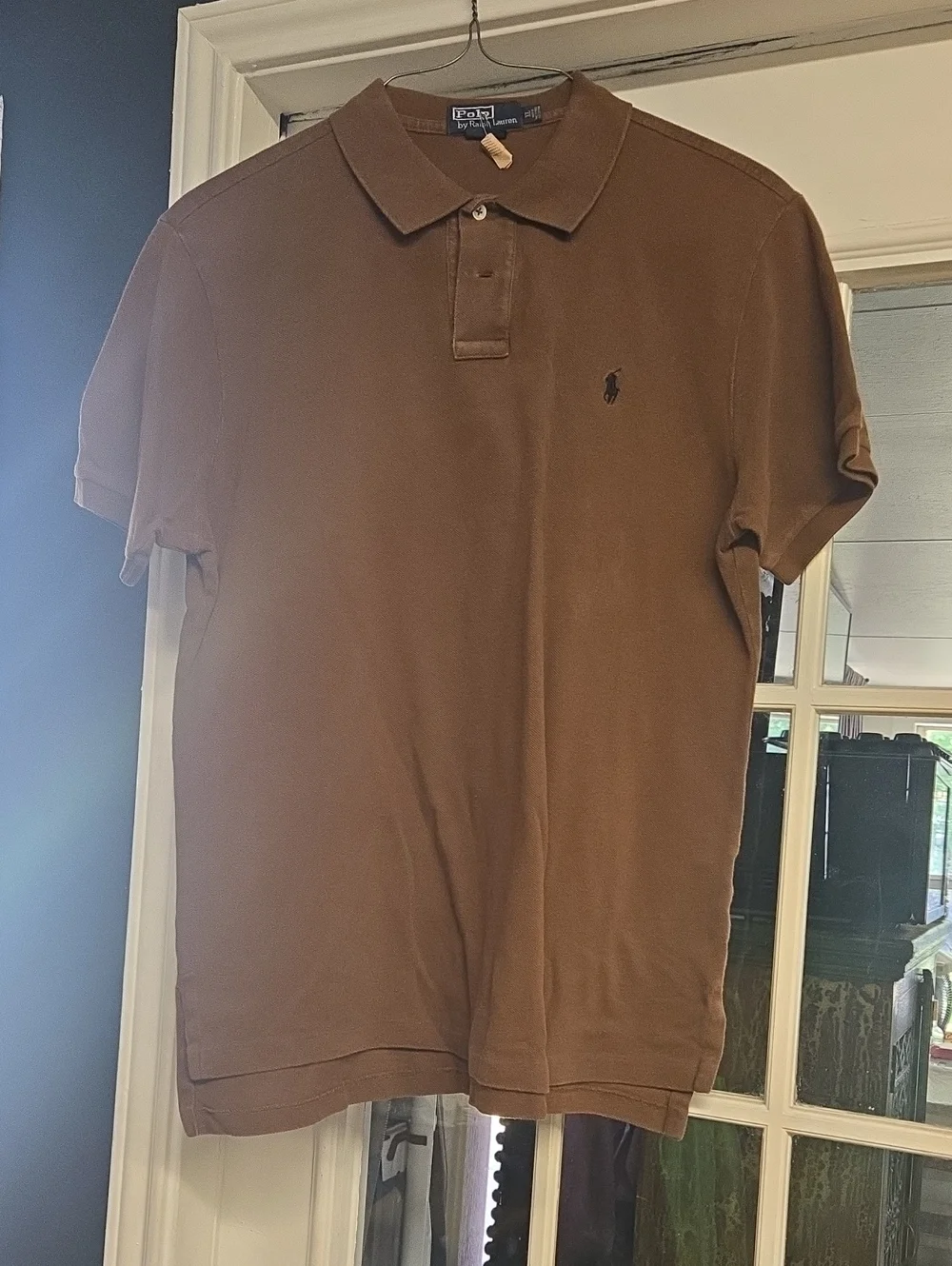 Polo by Ralph Lauren Men’s Polo Shirt - Camel/Tan and Brown Duo
